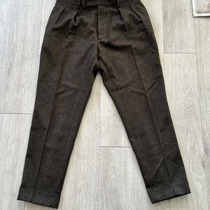 Octobre Editions brown herringbone pants